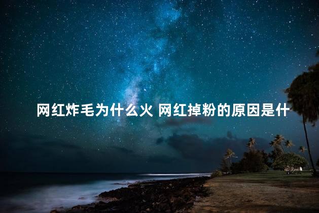网红炸毛为什么火 网红掉粉的原因是什么